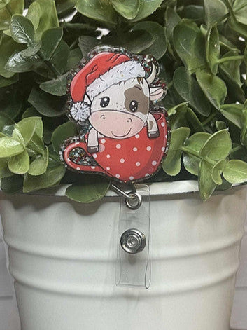 Xmas Cow in Cup-Xmas Glitter | Reel Designs By Rebekkah
