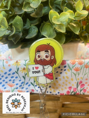 HAND DRAWN I Love You Jesus-yellow mica | Reel Designs By Rebekkah